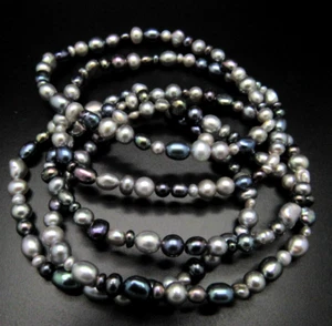 HONORA MULTI COLOR MIX PEARL BRACELET SET OF 5 NEW IN POUCH - Picture 1 of 5