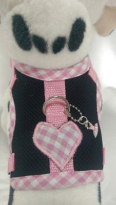 Hundegeschirr XS Chihuahua, Yorkie&Co., Softgeschirr Herz Welpe Brustgeschirr - Bild 1 von 4