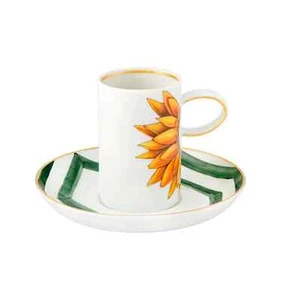 Vista Alegre Amazonia Coffee Cup and Saucer, Set of 2 - Picture 1 of 3