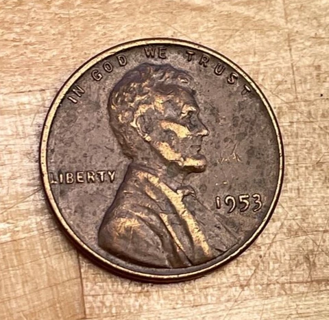 1953 Wheat Penny No Mint Mark Cover