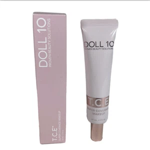 Doll 10 T.C.E Super Coverage Make-up hellbraune Farbe 2 Unzen neu LARGE SUPER SIZE - Bild 1 von 5