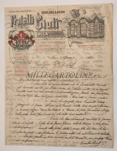 FRATELLI CIUTI PISA PIETRE PREZIOSE - Carta Intestata 1913 - Picture 1 of 2