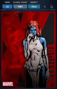 Topps Marvel Collect DIGITAL 2019 X-MEN COLLECTOR’S BOX RED MYSTIQUE 1061CC - Picture 1 of 1