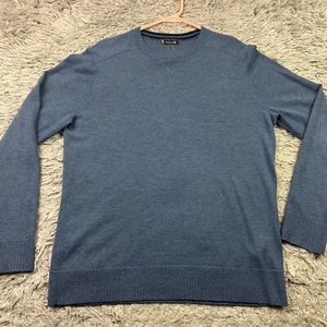 Smartwool Men's Sparwood Crew Neck Sweater Blue Sz Medium Merino Wool Blend - Picture 1 of 11