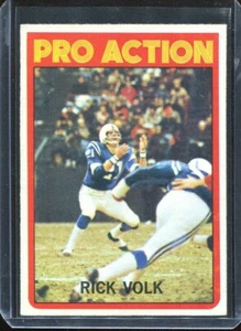 1972 Topps Football # 125 Rick Volk Pro Action (NM-MT) Near Mint to Mint - Picture 1 of 2