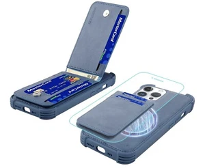 MONASAY Magwallet Case Apple iPhone 14 Pro 6.1 Inch Light Blue RFID - Picture 1 of 6