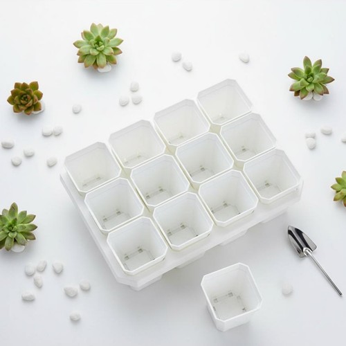 Desert Plant Pot Tray Simple Design Multi-Section Planter Holder Heavy ...