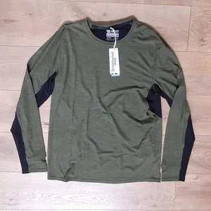 Smart wool VRST Men's XL Heather Green Base Layer Wool Crew Long Sleeve New - Picture 1 of 9