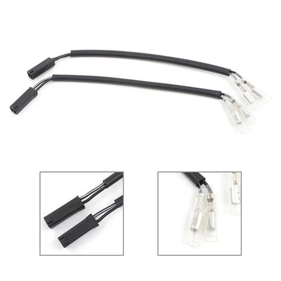Pair Turn Signal Wiring Harness Adapter Plug For Suzuki GSXR 1000 K1 K3 K5 K7 K9 - Image 1 of 4