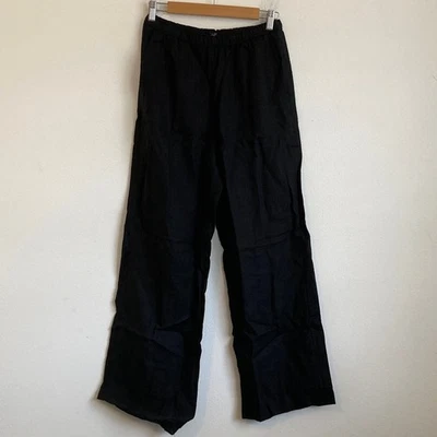 J. Pantalón Stratus para mujer Crew en lino negro XS Foto 1 de 4