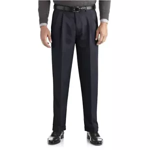 George Regular Mens Pleated Cuffed Microfiber Dress Pants Adjustable Waist 40X32 - Picture 1 of 2