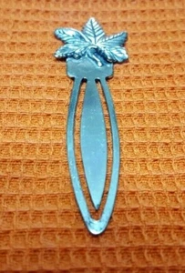 Lesezeichen 800er Silber Weinblatt Motiv  - Bild 1 von 7