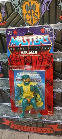 Resealed MER-MAN Top Toys 80's Argentina not Mattel MOTU Masters of the Universe Cover
