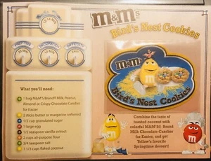 M&M’s Bird’s Nest Cookies Collectible Patch And Recipe Card Very Rare!! - Picture 1 of 3