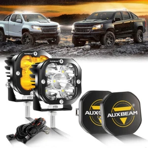 2x AUXBEAM 3" LED Cube Pods Off Road Driving Lights Spot Light w/ Cover for Ford - Foto 1 di 12