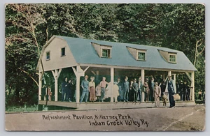 Cartolina Padiglione Rinfresco a Killarney Park Indian Creek Valley RR, PA. - Foto 1 di 2