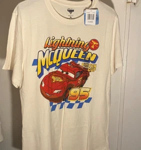 Vintage Style Walt Disney CARS Lightning Mcqueen T-Shirt Unisex XL NEW w/ TAG - Picture 1 of 3