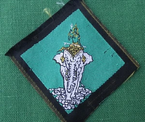 1985 Thailand Thai Scouting Scouts Association District Silk Patch Riding Buddha - Picture 1 of 1
