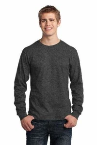 Port & Company PC54LS Men's Long Sleeve T-Shirt Cotton Solid Plain Blank Tee - Picture 1 of 29