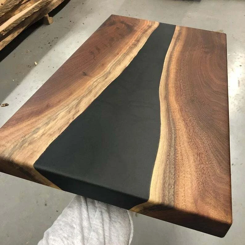 36" x 22" Epoxy Resin Coffee / Counter Table Top Home Office Furniture - Image 1 of 1