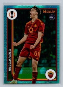 2023-24 Merlin UEFA Club Competitions Niccolò Pisilli #141 Aqua Prism Rookie - Bild 1 von 2
