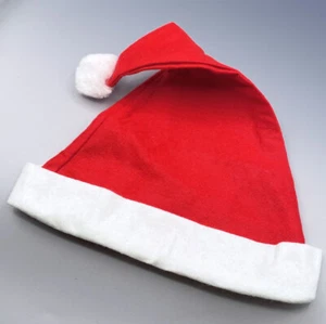 Traditional Red & White Felt SANTA HAT Christmas Holiday - Small - Picture 1 of 2