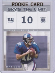 ELI MANNING 2004 Sky's The Limit GIANTS ROOKIE CARD New York Football SKYBOX RC - Foto 1 di 2