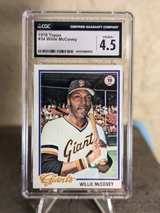 1978 Topps #34 Willie McCovey HOF San Francisco Giants CGC 4.5 VG/EX+ - Picture 1 of 2