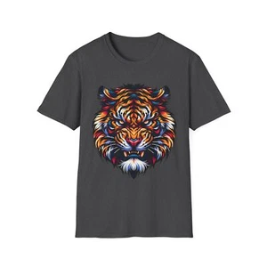 Tiger Print T-Shirt, Animal Lover, Wildlife Graphic , - Picture 1 of 9