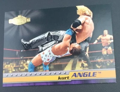 WWE Championship Clash Action #22 KURT ANGLE 2001 Fleer WWF - Image 1 of 4