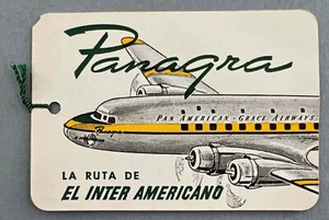 PANAGRA PAN AMERICAN-GRACE AIRWAYS AIRLINE BAG TAG BAGGAGE LUGGAGE LABEL - Picture 1 of 2