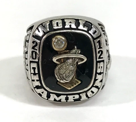 Jostens Sew Miami Heat 2012 NBA All In World Champions Diamond Ring 6-21-12 Sz 8 Cover