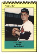 1991 Macon Braves ProCards #856 Earl Jewett