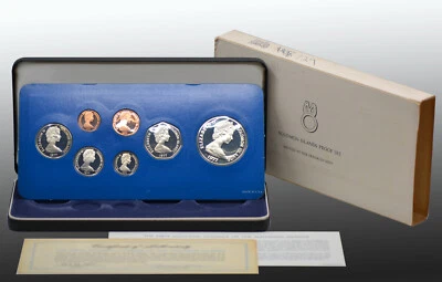 SOLOMON ISLANDS 1978 7-Coin Proof Set including Silver Franklin Mint Packaging - Image 1 of 4