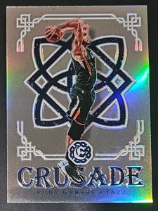 Rudy Gobert 2016-17 Panini Excalibur CRUSADE SILVER PRIZM Insert Card (no.68)