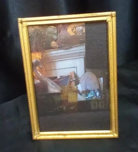 Antique Vintage Ornate Gold Metal Photo Frame 5 " X 7" Picture Frame Easel READ - Picture 1 of 8