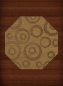 Yellow Transitional Bubbles Rings Area Rug Circles DV5 - Picture 1 of 35