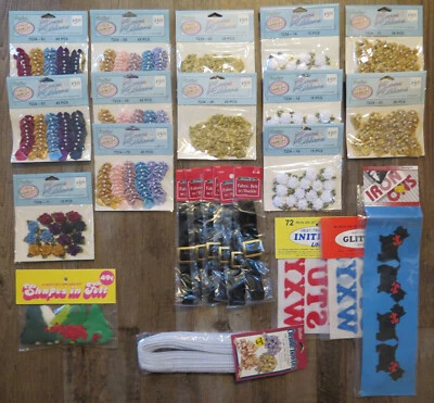 Lote de artículos artesanales Darice Roses cintas hebilla de cinturón letras de transferencia de calor álbum de recortes Foto 1 de 4