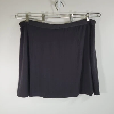 ASOS DESIGN Curve Black A Line Mini Skirt Size 22 Elastic Waist Pull On Plus - Image 1 of 4