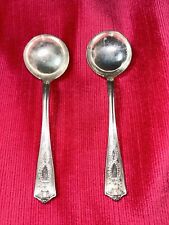 TIFFANY & CO WINTHROP STERLING SILVER 5 1/4" BOULLION SOUP SPOONS A Pair