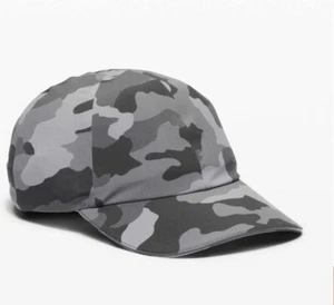 Lululemon Mens Fast Free Run Hat Elite Camo Rhino Grey Hook  Loop Closure - Picture 1 of 4