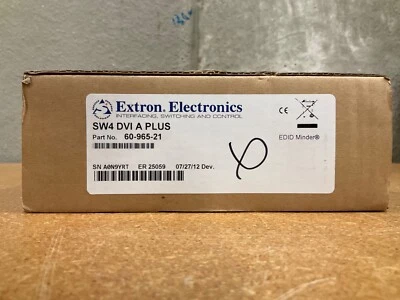 Extron SW4 DVI A PLUS PN: 60-965-21 - Image 1 of 2