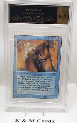 MTG - Revised - Power Leak - Graded - PCG 9.5 - Vintage - Image 1 of 4