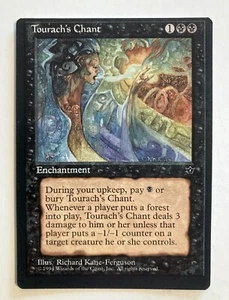 Tourach's Chant Fallen Empires NM (miscut misprint off center) MTG - Picture 1 of 2