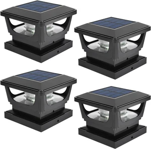 Solar Post Lights, Outdoor Solar Post Cap Light Fits 4 X 4 Wood, 3X3 & 4X4 Pcv/V - Picture 1 of 9