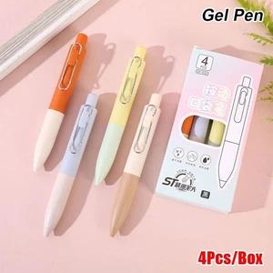 4Pcs/set Boxed Gel Pen Black Ink Signature Pen  Student School Office Supplies - Picture 1 of 12