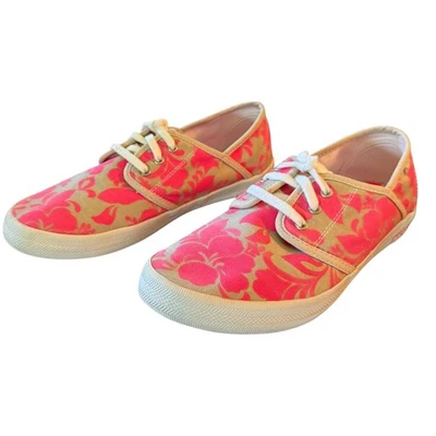 Zapatillas deportivas Roxy rosa gris floral con cordones talla 10 Foto 1 de 4