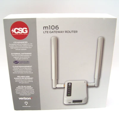 Router Gateway CSG m106 4G LTE Verizon CSG-m106, NUEVO Caja Abierta Foto 1 de 4