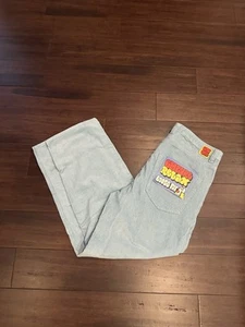 Empyre Corduroy Pants Mens Size 32 Light Blue  Loose Baggy Skate Pants Wide Leg - Picture 1 of 6