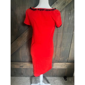 Vestido Boden para mujer talla 2 R naranja azul manga corta por encima de la rodilla informal casa de campo - Imagen 1 de 13